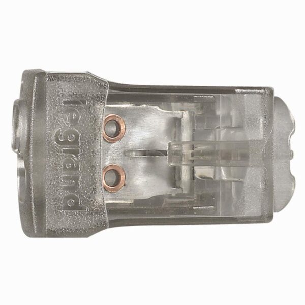 Borne connexion sans vis Nylbloc auto grise pour 2 fils avec intensité maximum 24A et tension d'isolement 450V~ – Image 2